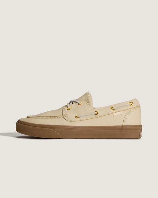 Vans Unisex 2-Eyelet Boat Shoes Leather Tan VN000Z11TAN