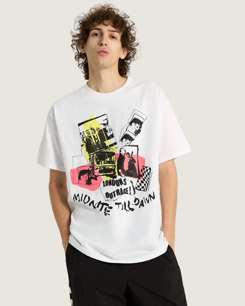 Load image into Gallery viewer, Vans Men's Sex Pistols London's Outrage T-Shirt  White VN00134TWHT
