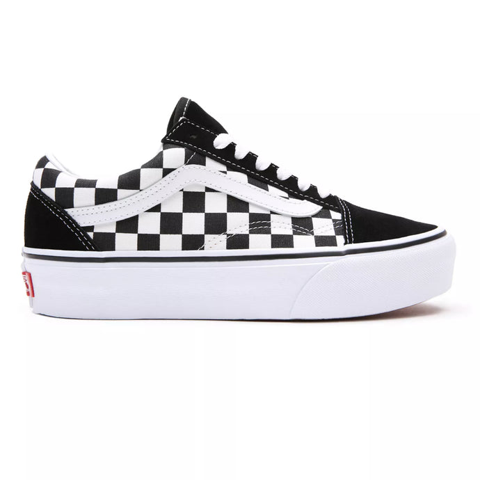 Vans Checkerboard Old Skool Platform Shoes Black/True White VN0A3B3UHRK