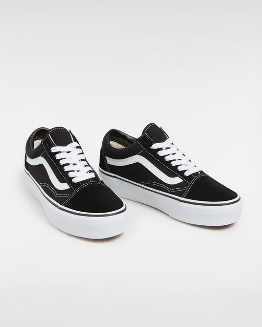 Vans Women's Platform Old Skool Shoes Black/White VN0A3B3UY28