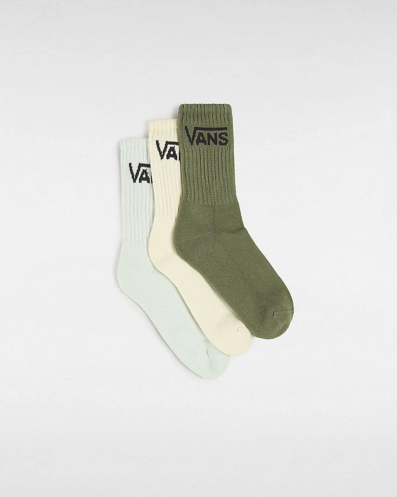Load image into Gallery viewer, Vans Women&#39;s Classic Crew Socks (3 Pairs) Green VN0A49ZFCHF
