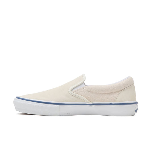 Vans Skate Slip-On Shoes Raw Canvas Classic White VN0A5FCAACV