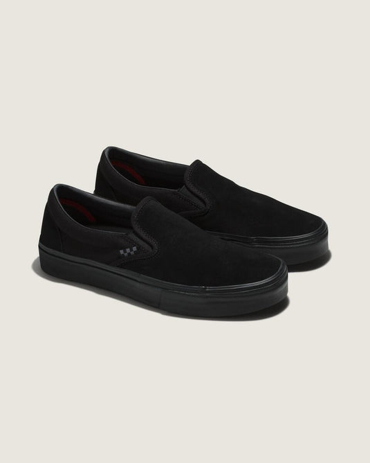 Vans Unisex Skate Slip-On Shoes Black/Black VN0A5FCABKA