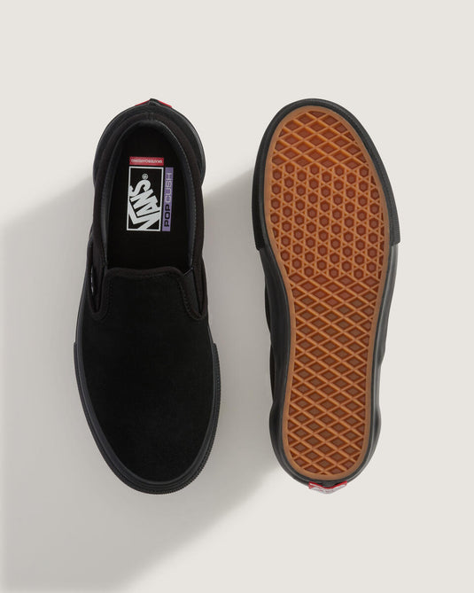 Vans Unisex Skate Slip-On Shoes Black/Black VN0A5FCABKA