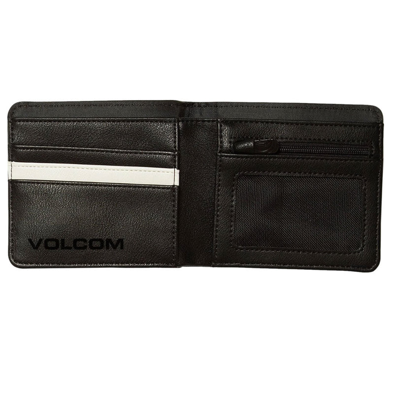 Load image into Gallery viewer, Volcom Men's Slim Stone Large Wallet Black D6042408_BLK

