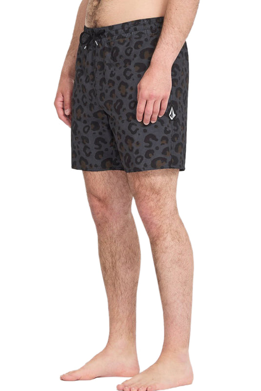Volcom Men's Melange Trunk 17" Boardshort Asphalt Black A2512613_ASB