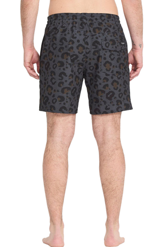 Volcom Men's Melange Trunk 17" Boardshort Asphalt Black A2512613_ASB