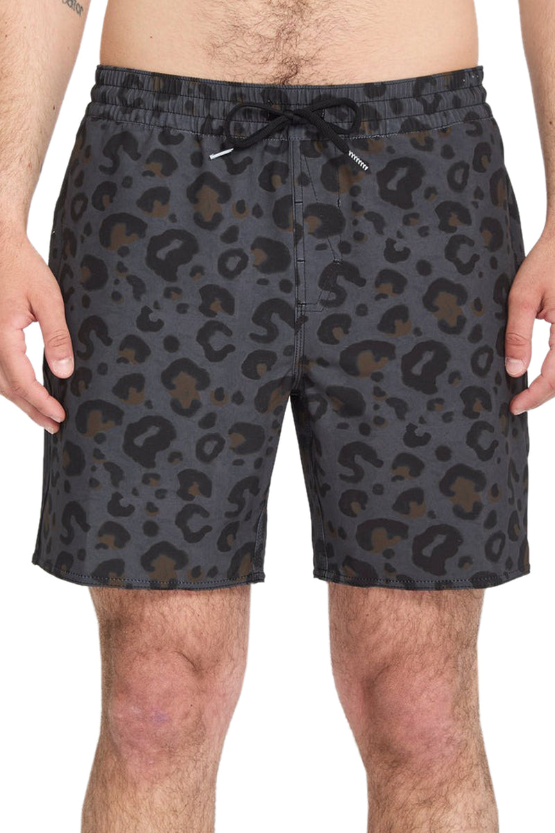 Load image into Gallery viewer, Volcom Men's Melange Trunk 17" Boardshort Asphalt Black A2512613_ASB
