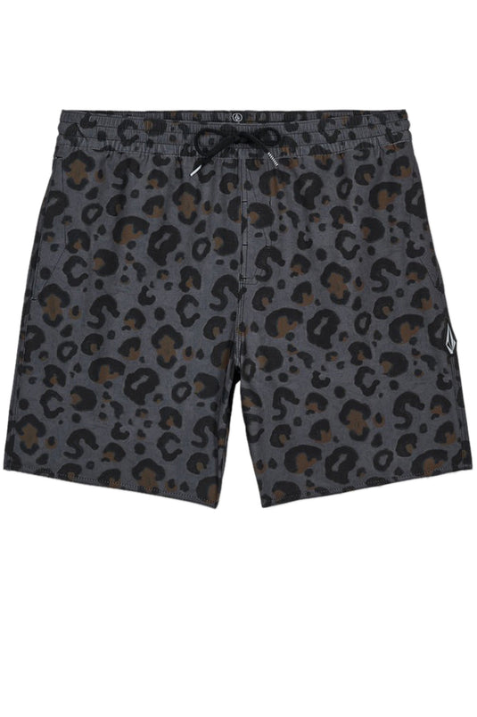 Volcom Men's Melange Trunk 17" Boardshort Asphalt Black A2512613_ASB