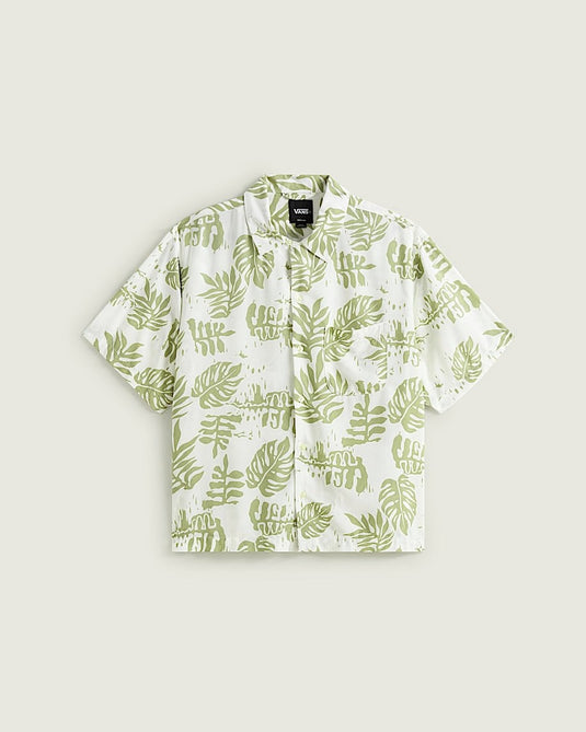 Vans Men's Van Doren Printed Camp SS Shirt Soft Sage Green VN000VTPFSG