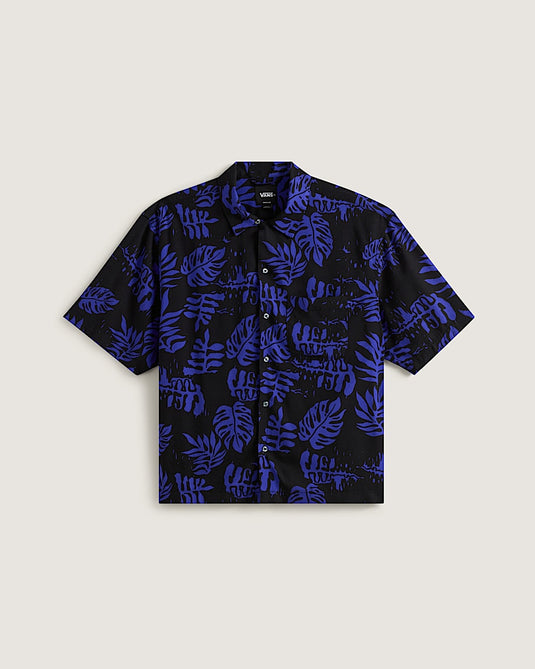 Vans Men's Van Doren Printed Camp SS Shirt Royal Cobalt Blue VN000VTPFRX