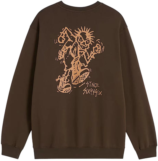 Vans Men's Stomper Loose Fit Crew Sweatshirt Coal Brown VN000RD5EMP