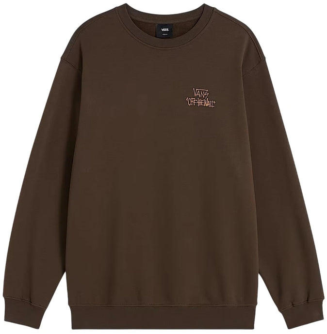 Vans Men's Stomper Loose Fit Crew Sweatshirt Coal Brown VN000RD5EMP