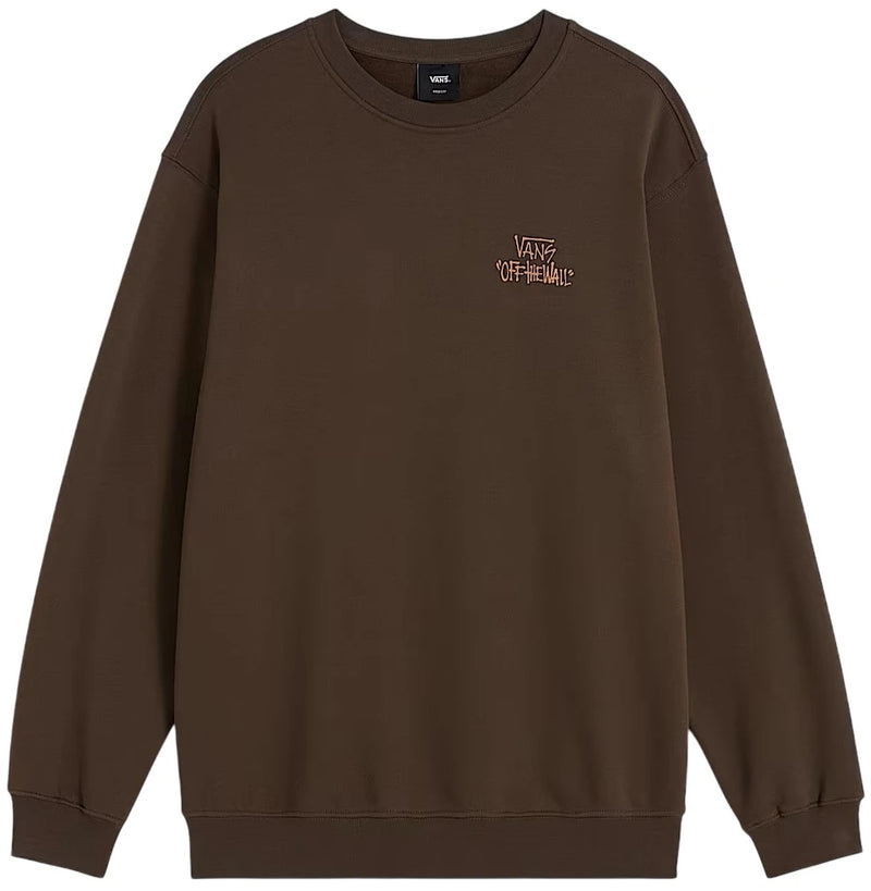 Load image into Gallery viewer, Vans Men&#39;s Stomper Loose Fit Crew Sweatshirt Coal Brown VN000RD5EMP
