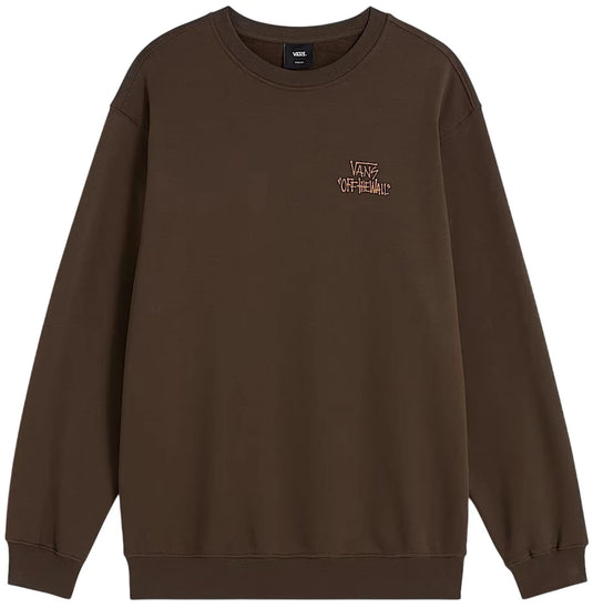 Vans Men's Stomper Loose Fit Crew Sweatshirt Coal Brown VN000RD5EMP