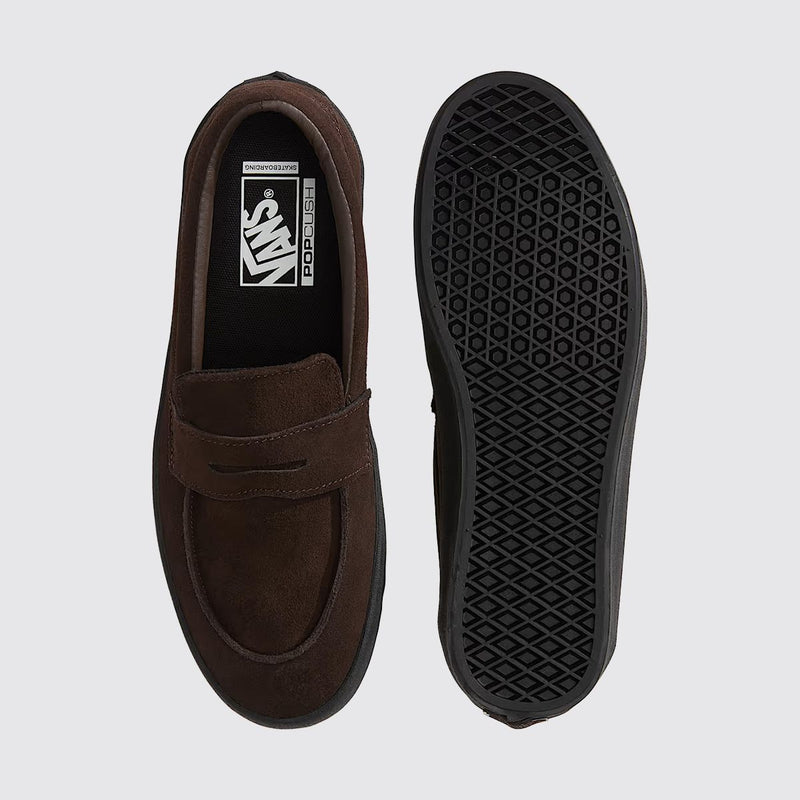 Load image into Gallery viewer, Vans Men&#39;s Skate Loafer Shoes Suede Brown/Black VN000VA6Y49
