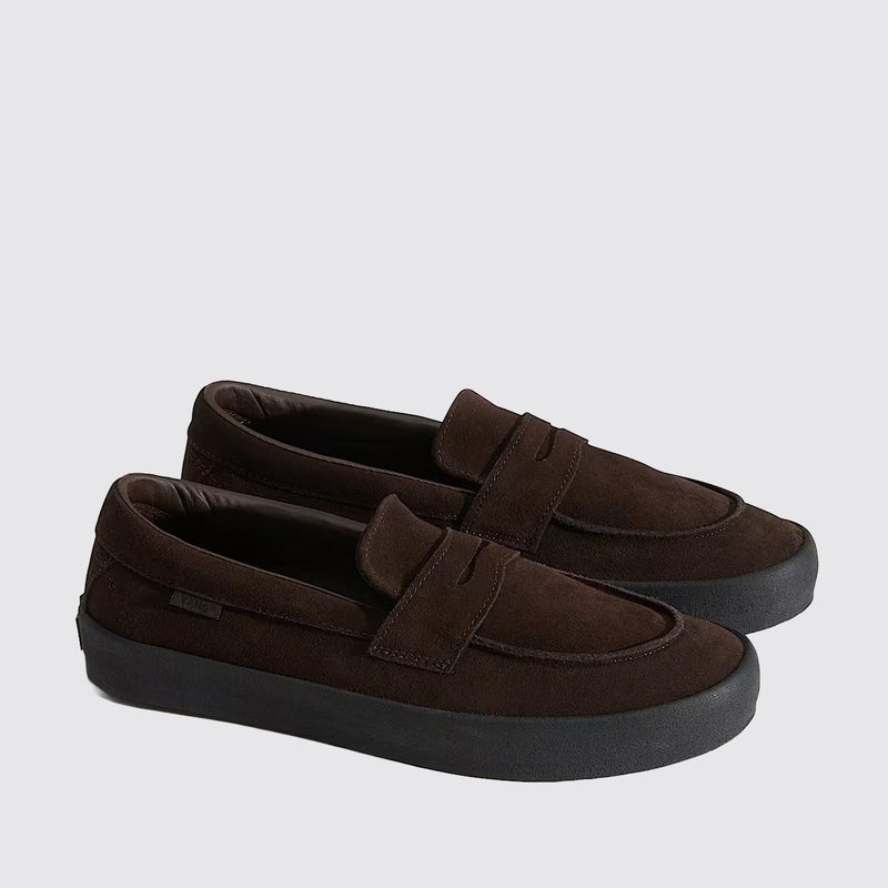 Load image into Gallery viewer, Vans Men&#39;s Skate Loafer Shoes Suede Brown/Black VN000VA6Y49
