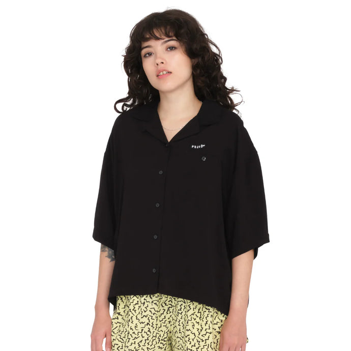 Volcom Women's Servistone Shirt Black B0412408_BLK