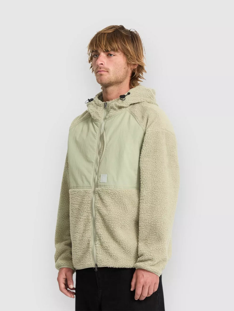 Load image into Gallery viewer, Volcom Men's Nomaa Sherpa Zip Fleece Green A4832502_GRT
