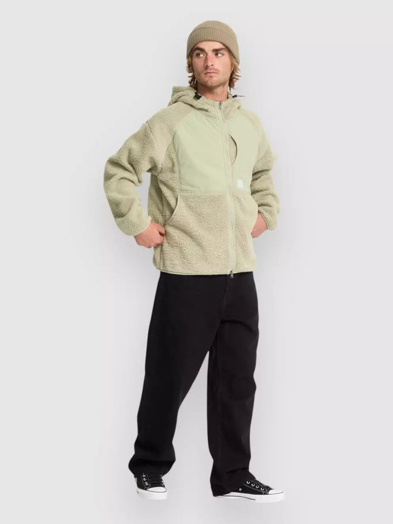 Load image into Gallery viewer, Volcom Men's Nomaa Sherpa Zip Fleece Green A4832502_GRT
