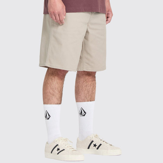 Volcom Men's Baggos Pleat Trousers Khaki A1112614_KHA