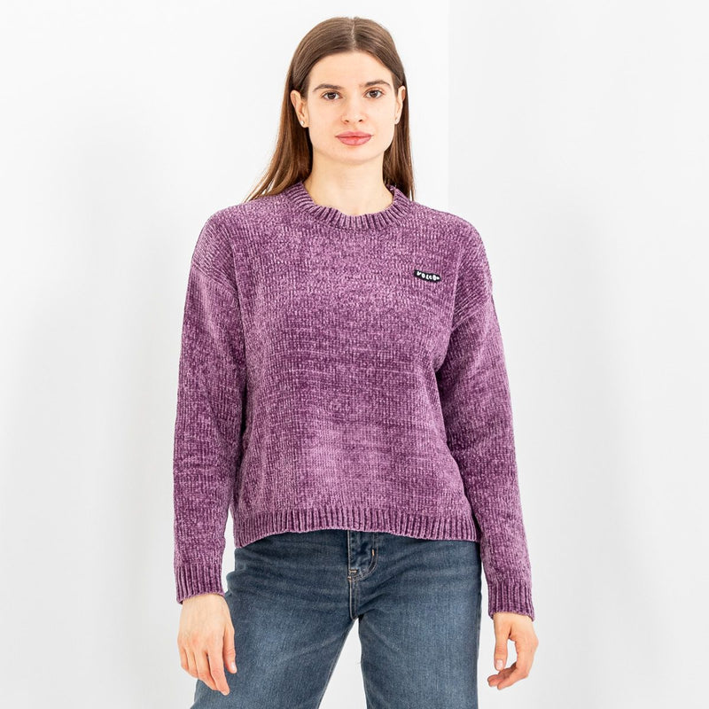 Load image into Gallery viewer, Volcom Women&#39;s Bubble Tease Sweater Vintage Violet B0742300-ACI
