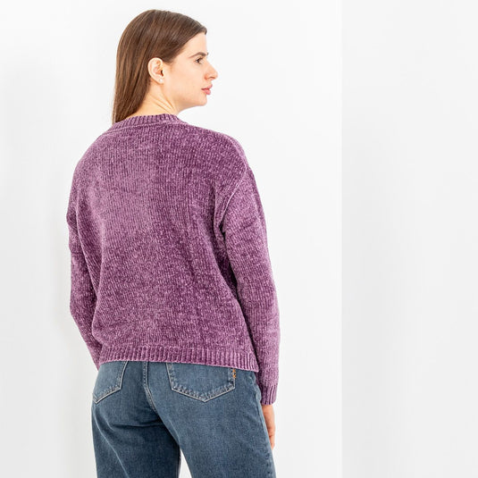 Volcom Women's Bubble Tease Sweater Vintage Violet B0742300-ACI