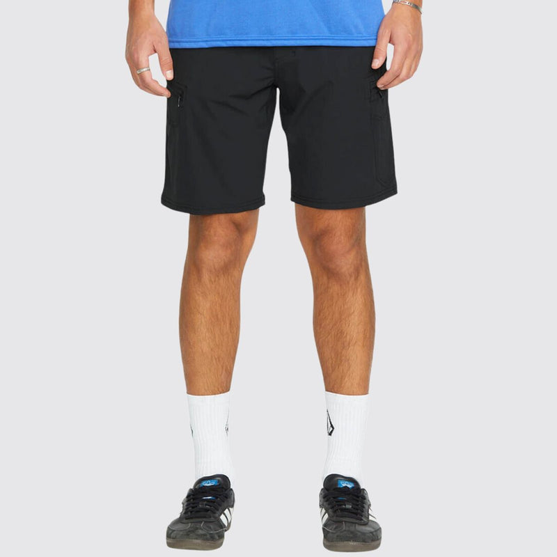 Load image into Gallery viewer, Volcom Men's Cashed In Cargo Shorts Hybrid 20 Black A3212606_BLK
