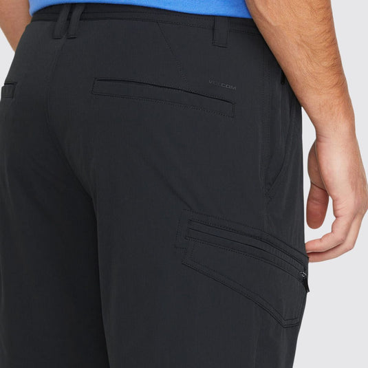 Volcom Men's Cashed In Cargo Shorts Hybrid 20 Black A3212606_BLK