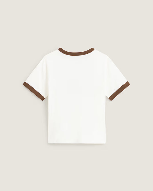 Vans Women's Center Chest Ringer T-Shirt Egret VN000TXSC9F