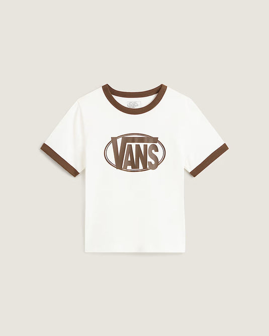 Vans Women's Center Chest Ringer T-Shirt Egret VN000TXSC9F