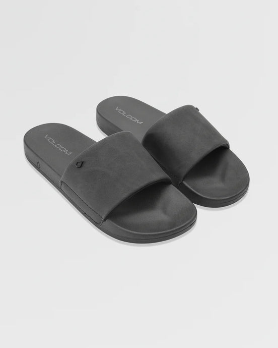 Volcom Women's Volcation Slide Sandals Black Out W0812505_BKO