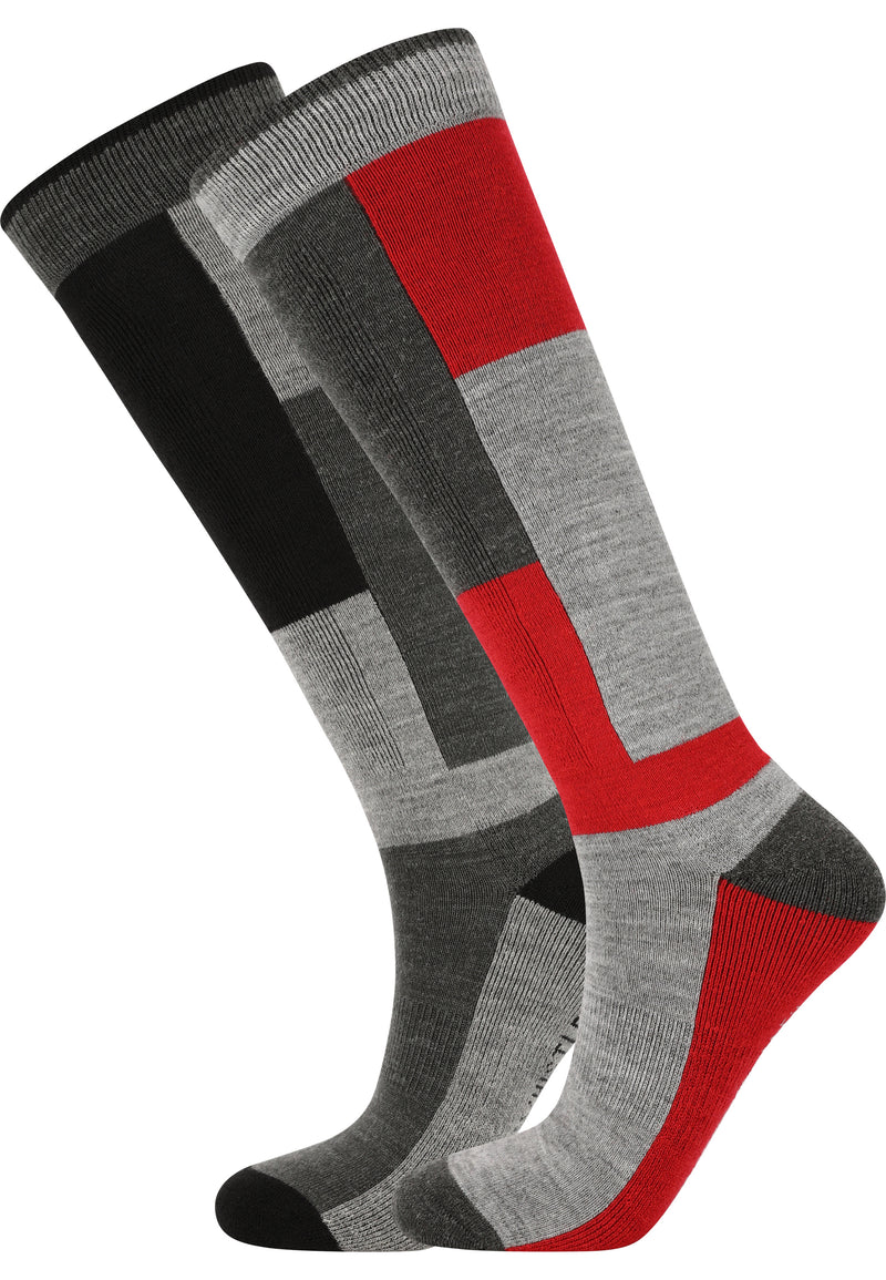 Load image into Gallery viewer, Whistler Unisex Corsicana (2-Pack) Ski Socks True Red W153307-4367
