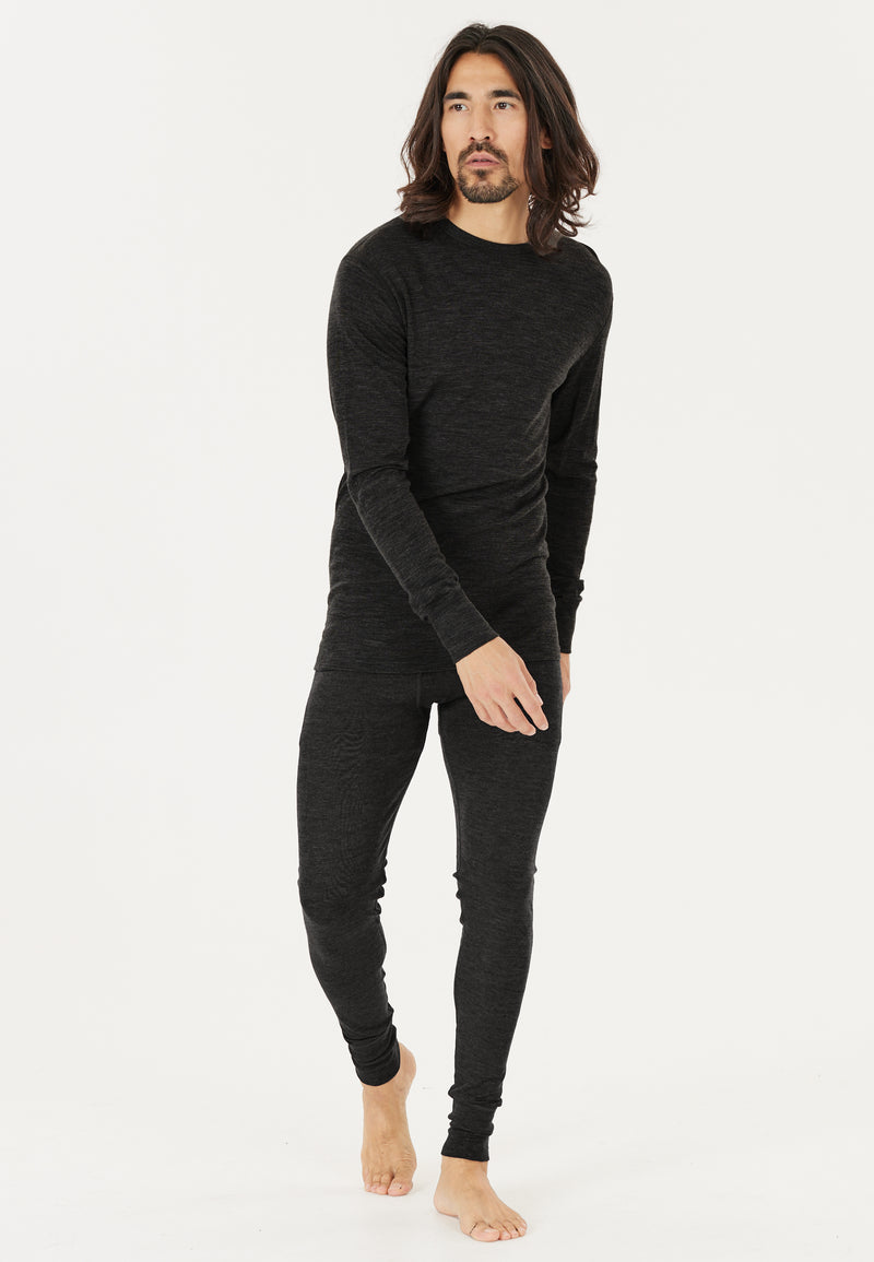 Load image into Gallery viewer, Whistler Men&#39;s Cerro M Merino Wool Baselayer Pants Black W233595-1001
