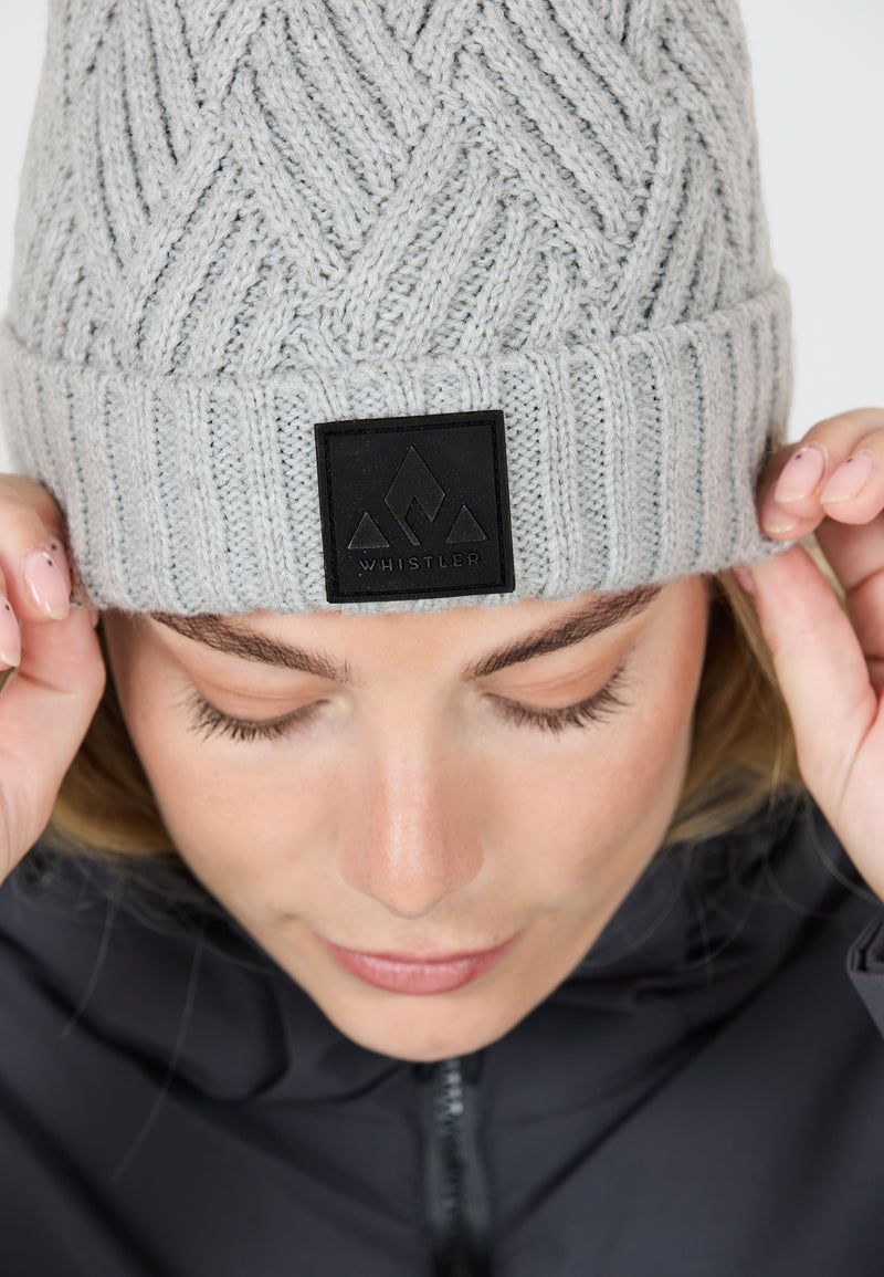 Load image into Gallery viewer, Whistler Unisex Fjord Beanie Light Grey Melange W243903-1005
