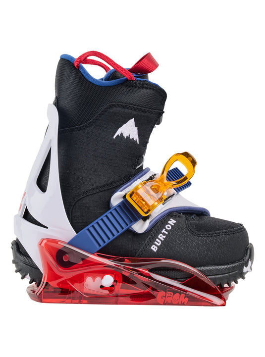 Burton Kids' Grom Disc Snowboard Bindings Red/Multi 1057713AT6