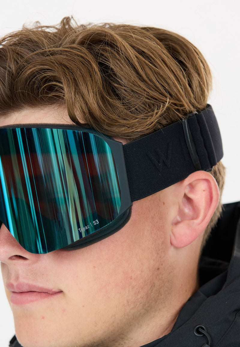 Load image into Gallery viewer, Whistler Unisex Kiona Topaz II Ski Goggle Black/Swiss Blue W254014-1001SB
