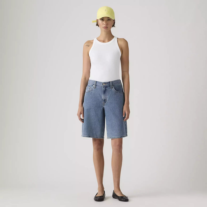 Load image into Gallery viewer, Levi's Women's Baggy Dad Jorts Denim Shorts Medium Wash 000MJ0016
