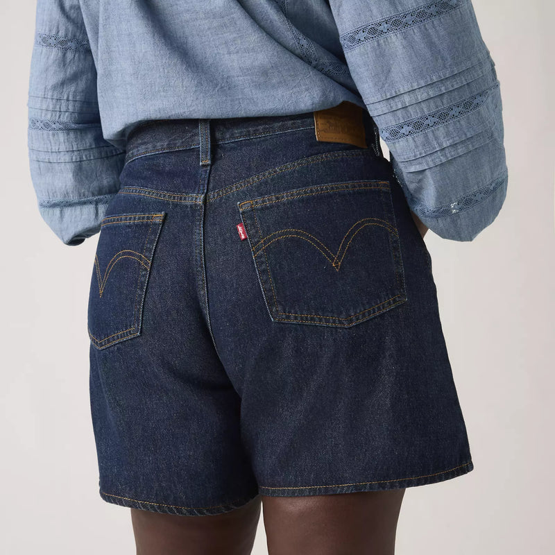 Load image into Gallery viewer, Levi's Women's High Rise Baggy Shorts Dark Wash A93110006
