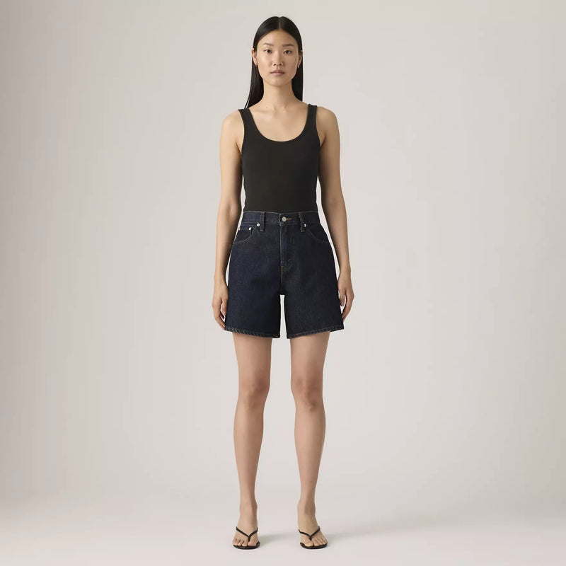 Load image into Gallery viewer, Levi's Women's High Rise Baggy Shorts Dark Wash A93110006
