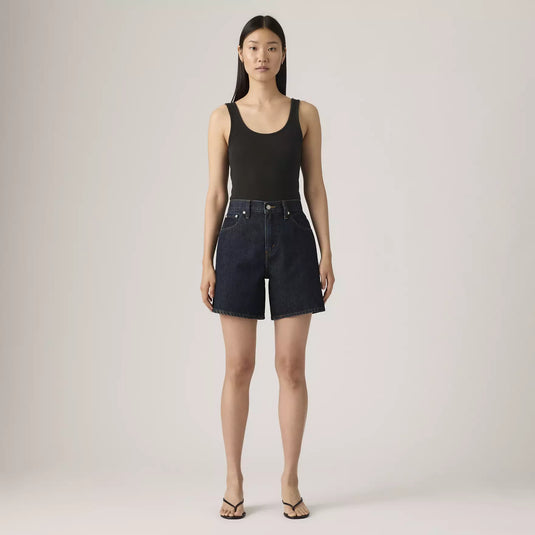 Levi's Women's High Rise Baggy Shorts Dark Wash A93110006