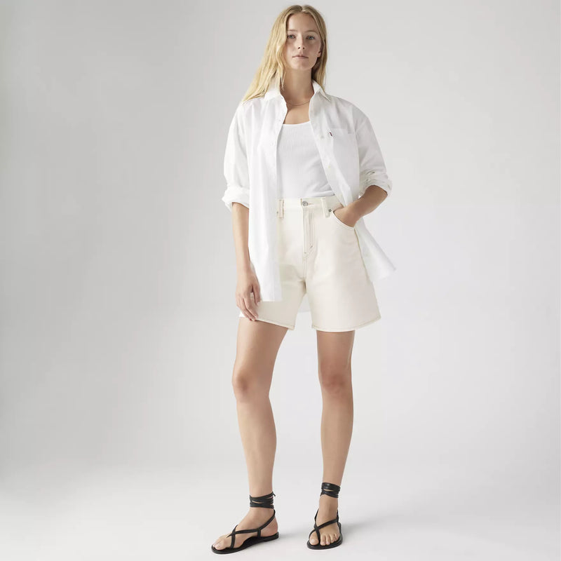 Load image into Gallery viewer, Levi's Women's High Rise Baggy Shorts White A93110007
