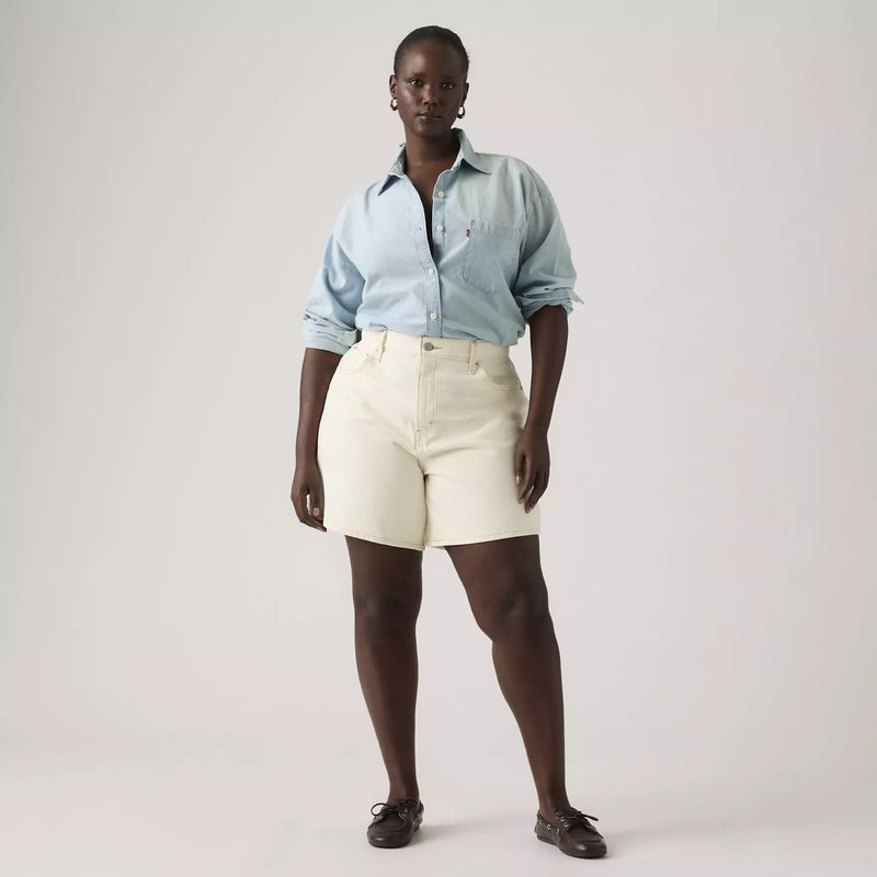 Load image into Gallery viewer, Levi's Women's High Rise Baggy Shorts White A93110007
