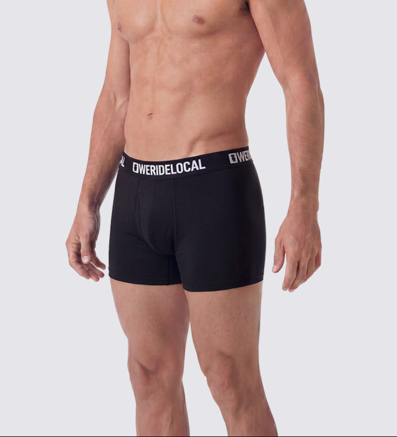 Load image into Gallery viewer, We Ride Local Men's Sendies Boxers Black MRBB_SS26
