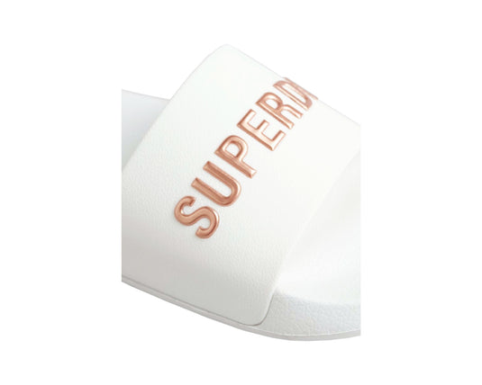 Superdry Women's Code Core Vegan Pool Slide Optic/Metallic Rose Gold WF310185A-8QB