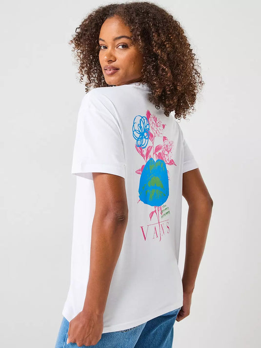 Vans Women's Talk Talk T-Shirt White VN000RDDWHT