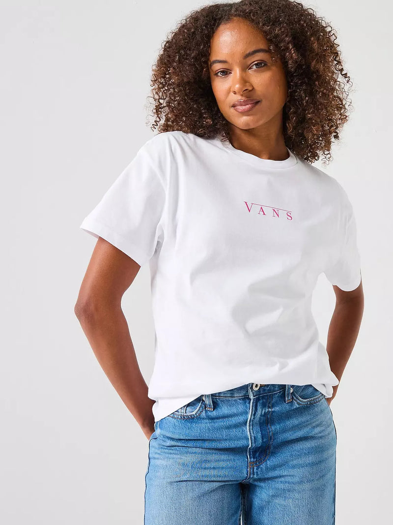 Load image into Gallery viewer, Vans Women's Talk Talk T-Shirt White VN000RDDWHT
