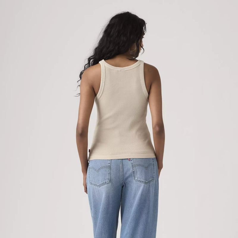 Load image into Gallery viewer, Levi's Women's Essential Racer Tank Top Garment Dye/Grey A33810039
