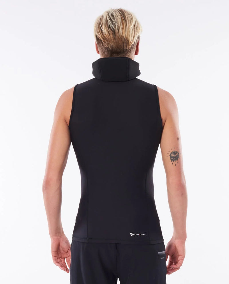 Load image into Gallery viewer, Rip Curl Men's Flashbomb Neo Poly Hooded Vest Wetsuit Black WVEYDM
