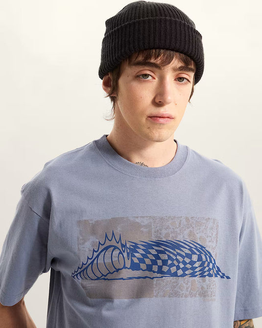 Vans Men's Wave Check T-Shirt Grey VN000TQEFOI